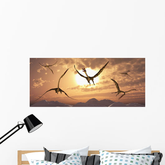 Flock Giant Quetzalcoatlus during Wall Decal