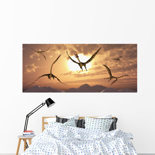 Flock Giant Quetzalcoatlus during Wall Decal