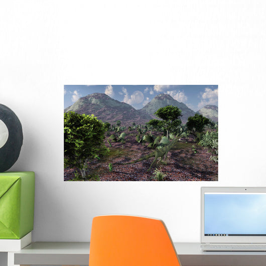 Lone Carnivorous Juravenator during Wall Decal