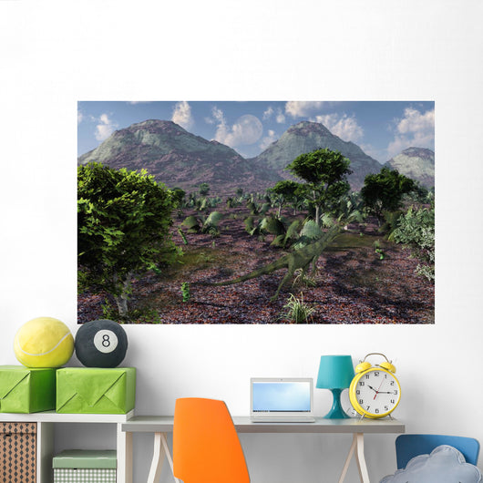 Lone Carnivorous Juravenator during Wall Decal