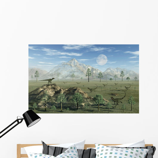 Pack Carnivorous Juravenators during Wall Decal