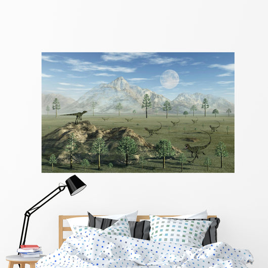 Pack Carnivorous Juravenators during Wall Decal