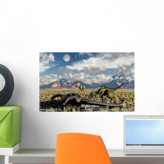 Pair Yangchuanosaurus about to Wall Decal