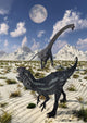 Carnivorous Allosaurus Confronting Giant Wall Decal