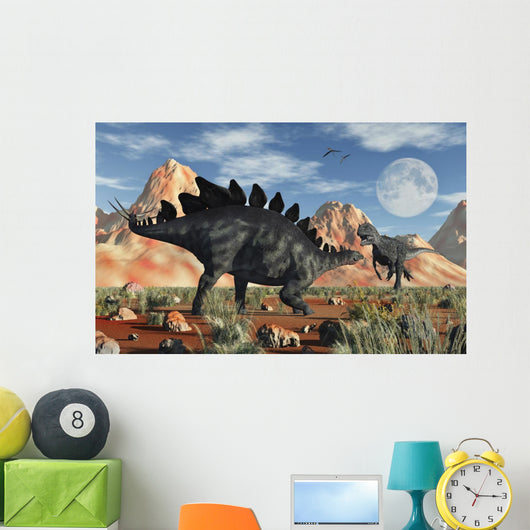 Stegosaurus Defending Itself Wall Decal