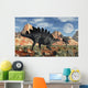 Stegosaurus Defending Itself Wall Decal