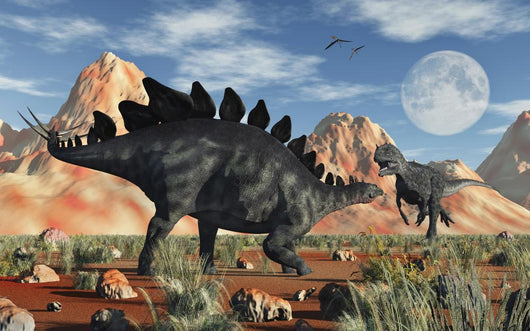 Stegosaurus Defending Itself Wall Decal