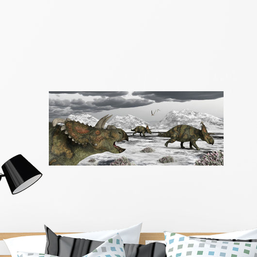 Albertaceratops during Their Winter Wall Decal
