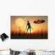 Reptoid Alien Attending Its Wall Decal