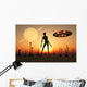 Reptoid Alien Attending Its Wall Decal