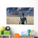 Pyramids Used as Dimensional Gate with Robot Wall Decal