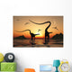 Pair Diplodocus Dinosaurs during Wall Decal