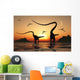 Pair Diplodocus Dinosaurs during Wall Decal