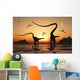 Pair Diplodocus Dinosaurs during Wall Decal