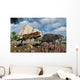 Sabre-tooth Tiger Attacking Young Wall Decal
