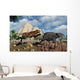 Sabre-tooth Tiger Attacking Young Wall Decal