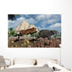 Sabre-tooth Tiger Attacking Young Wall Decal