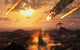 Falling Asteroid and Meteorites Wall Decal
