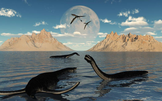 Group Plesiosaurs Relaxing Jurassic Wall Decal