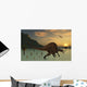 Pair Spinosaurus Hunting Evening Wall Decal