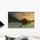 Pair Spinosaurus Hunting Evening Wall Decal
