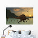 Pair Spinosaurus Hunting Evening Wall Decal