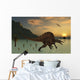 Pair Spinosaurus Hunting Evening Wall Decal