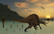 Pair Spinosaurus Hunting Evening Wall Decal
