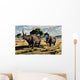 Pair Mature Woolly Rhinoceros Wall Decal