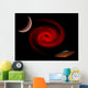 Flying Saucer Using Wormhole Wall Decal