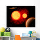 Flying Saucer Flying through Wall Decal