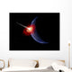 Asteroid Hitting Planet Earth Wall Decal