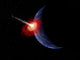 Asteroid Hitting Planet Earth Wall Decal