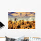 Robot Tending to Desert Wall Decal