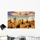 Robot Tending to Desert Wall Decal