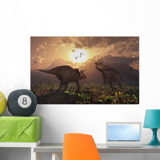 Territorial Confrontation between Two Evening Wall Decal