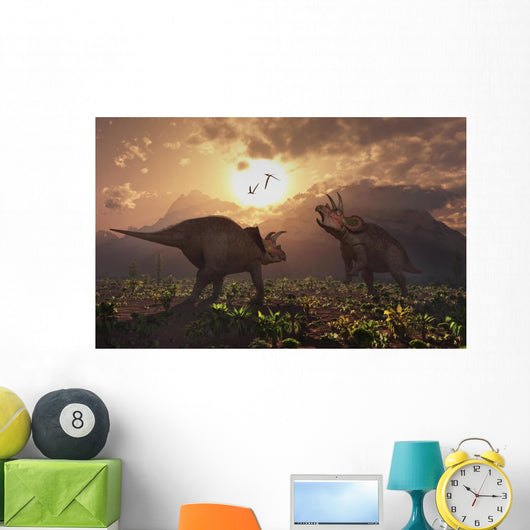Territorial Confrontation between Two Evening Wall Decal