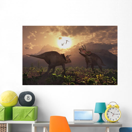 Territorial Confrontation between Two Evening Wall Decal
