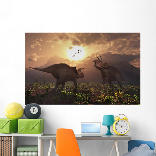 Territorial Confrontation between Two Evening Wall Decal