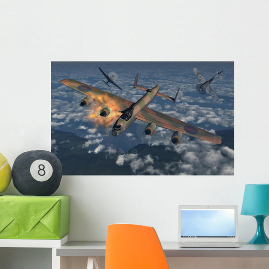 German Fw-190 Fighter Planes Exploding Engine Wall Decal