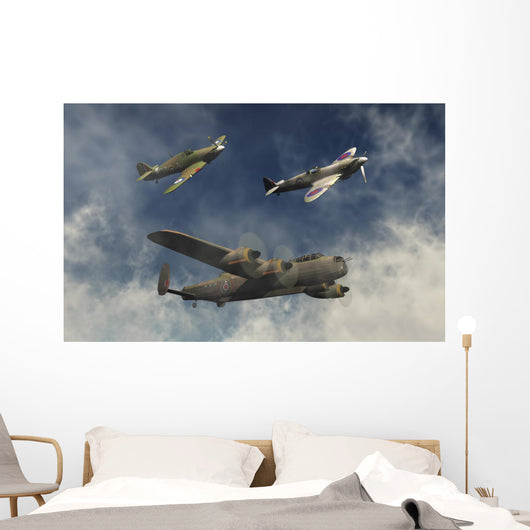 Lancaster Bomber Hawker Hurricane Wall Decal