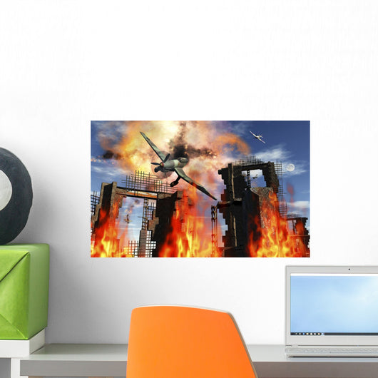 German Ju 87 Stuka Exploding Wall Decal