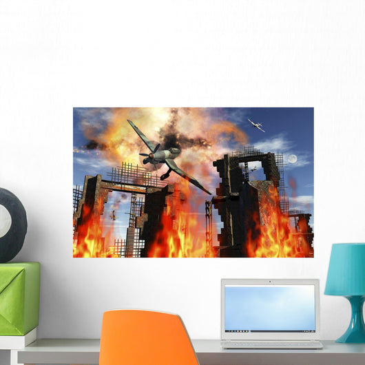 German Ju 87 Stuka Exploding Wall Decal