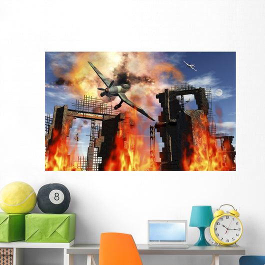 German Ju 87 Stuka Exploding Wall Decal