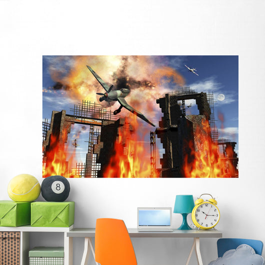 German Ju 87 Stuka Exploding Wall Decal
