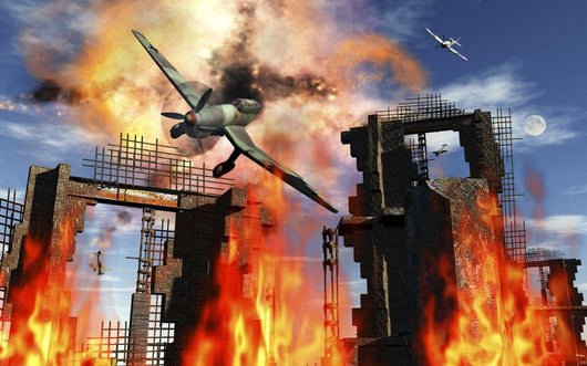German Ju 87 Stuka Exploding Wall Decal