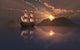 French Galleon Sailing Calm Wall Decal