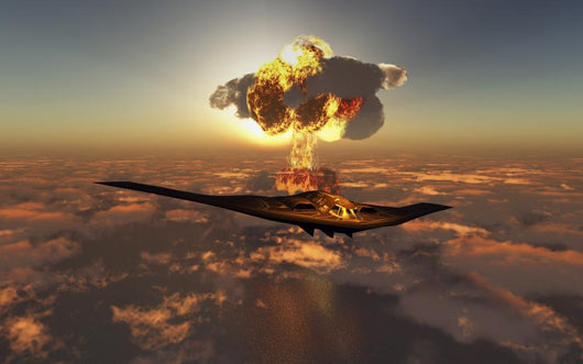 B-2 Spirit Stealth Bomber Mushroom Cloud Wall Decal