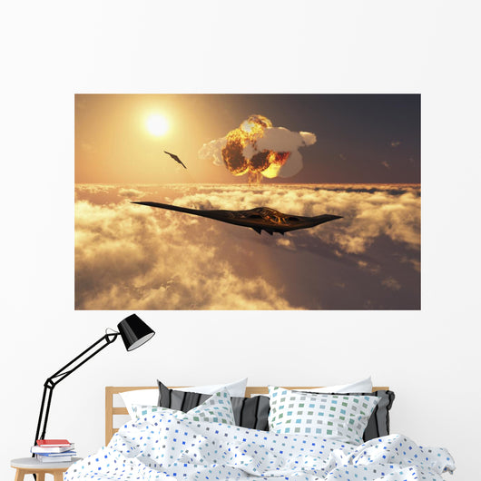 B-2 Spirit Stealth Bomber Pair Wall Decal