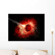Comet Hitting Alien World Wall Decal